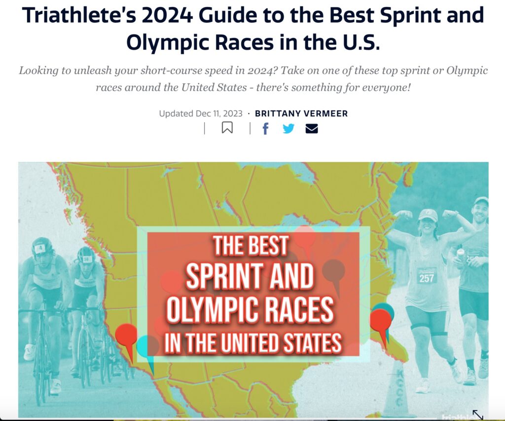 2024 Race Guide Best Sprint and Olympic Triathlons