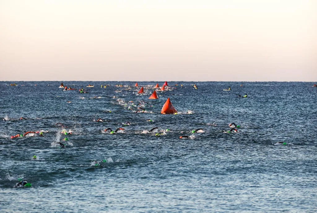 A photo of the swim course at Ironman Florida