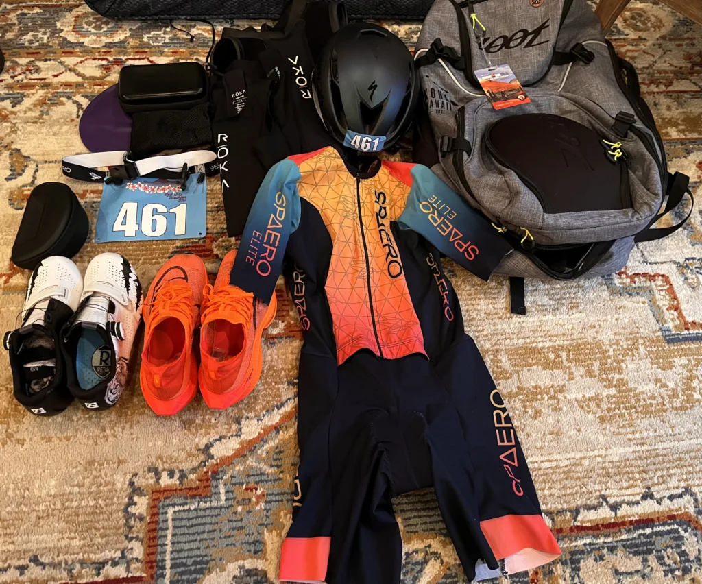 Packing for a triathlon