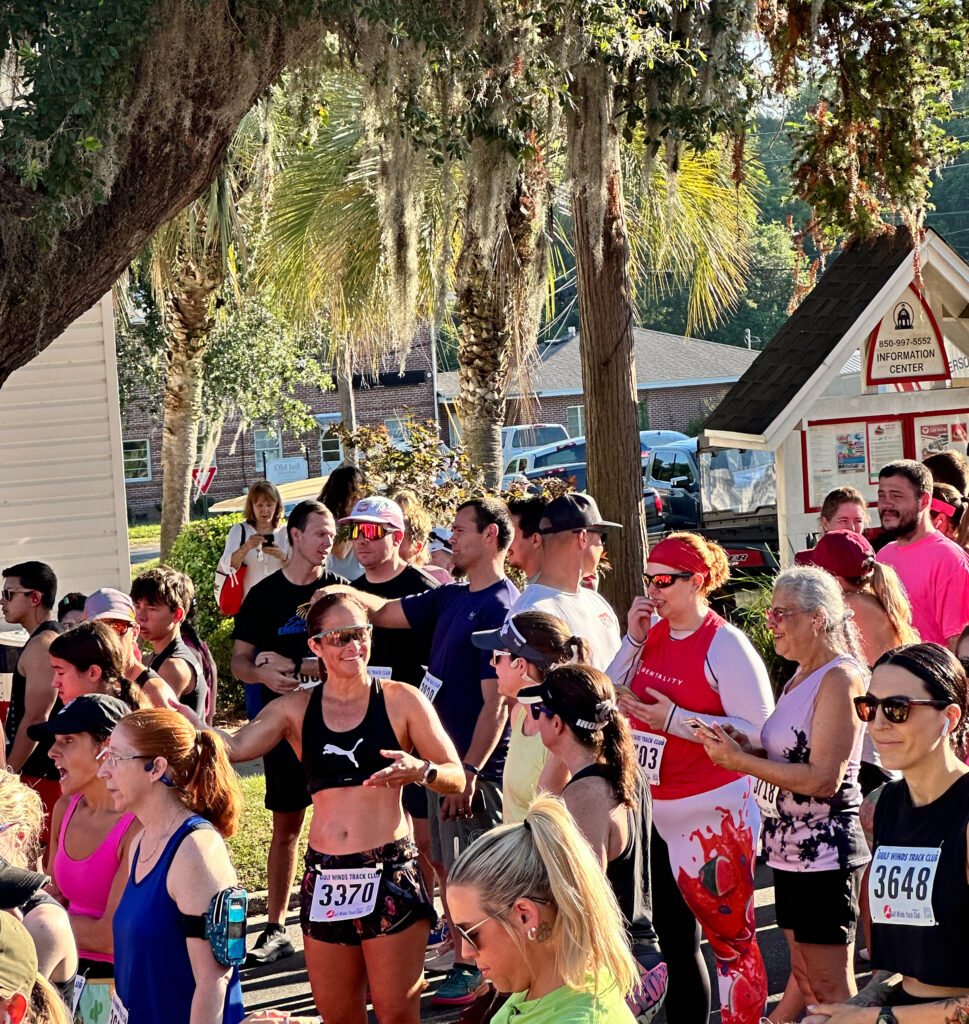 The start of a 5K race.